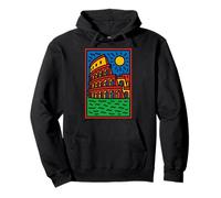 Vivid Rome Colosseum Ancient Landmark Art Pullover Hoodie