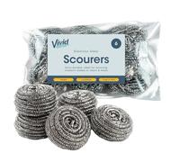 Vivid 6 Pack Stainless Steel Scourers