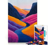 Vivid Valleys Adults Puzzles 1000 Piece Jigsaws Recall Skill Fun High Precision Die Cut Easy to Learn Family Enjoyment (38x26cm)