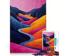 Vivid Valleys Jigsaw 1000 Piece Mind Skill Play Stable Fit No Shifting Parts Enjoyable Pastime for Long Weekends (38x26cm)