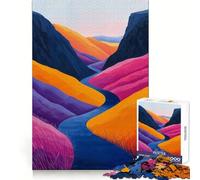 Vivid Valleys Jigsaw Puzzles for Adults 1000 Piece Intellectual Fun Peaceful Hobby Sharp Cut Unique Gift (50x75cm)