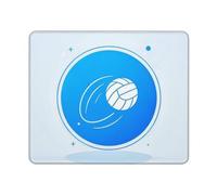 Vivid Volleyball Icons Activity Gaming Mouse Pad Small Mouse Mat with Stitched Edges Non-Slip Long Desk Pad 12x10 in Desk Mat for Keyboard Home Office Gaming Work
