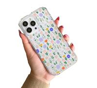 Vivid Wildflower Doodle Art Silicone Y2K Clear TPU Custom Compatible With iPhone 11 12 13 14 15 16 16E 17 XR X SE 7 8 Air Pro Max Plus Mini S22 S23 S25 S26 Case Personalised Name Cover