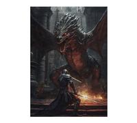 Vivid Wooden Jigsaw Puzzle for Adults, Dragon Dungeon Boss, 300 PCS