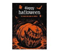 Vivid Wooden Jigsaw Puzzle for Adults, Happy Halloween Pumpkin Frights, 500 PCS