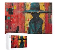Vivid Wooden Jigsaw Puzzle for Adults, Spy Abstract Painting, 1000 PCS