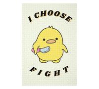 Vivid Wooden Jigsaw Puzzle for Adults, Violence Funny Duck Fight, 1000 PCS