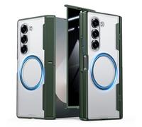 Vividarm for Galaxy Z Fold 6 Case, Compatible with MagSafe, Built-in Hidden Kickstand & Privacy Screen Protector & Hinge Protection, Military-Grade Shockproof Magnetic Case for Samsung Fold 6 (Green)