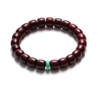 VIVIDOORA Meditaiton Beaded Bracelets, Handmade Unisex Sandalwood Mala Beads, Buddhist Prayer Red Wood Bracelets, Comfortable for Daily Wear Yoga Gift for Men Women, 12*13mm, natural sandalwood, wood