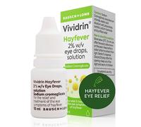 Vividrin Hayfever Eye Drops for Hayfever Relief, 10 ml | Bausch + Lomb, Sodium Cromoglicate, Hayfever Relief for Itchy, Watery, Red, Sore & Puffy Eyes, Suitable for Adults & Kids 6+