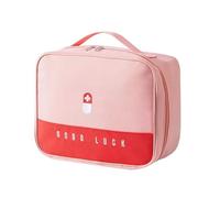 vividstarry Travel Medicine Bag Pill Bottle Organizer Storage Pouch Medication Carrying Case Carrier for Traveling Medical Supplies, Medications, Pills, Bottles, Vitamins, Supplements (Pink)