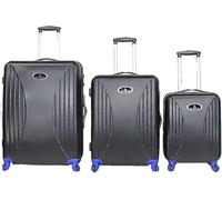Vivien Kondor Travel Smart ABS Hard Shell Travel Trolley Luggage Suitcase with TSA Lock Weight Scale and USB Charging Port (Black, (Combo of 3) Suitcase)