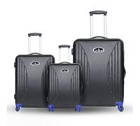Vivien Kondor Travel Smart Suitcase Set with intergrated Scales and Built in USB Port (Black)