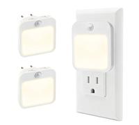 Viviendo Night Light Plug in Wall,Dusk to Dawn Sensor,Warm Light Design with Adjustable Brightness,ON/Off/AUTO Modes,Intelligent Sensing.Night Light for Baby, Hallways, Stairs, Bedrooms, Kitchens