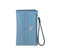 'Vivienna' Real Leather Purse Ashwood Leather Blue One Size