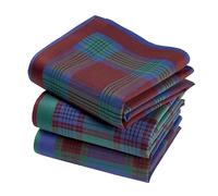 Vivienne and Merlin Mouchoirs Fabric Men Premium 100% Cotton Shaggy - 45cm x 45cm - 3 Pieces - Model S38