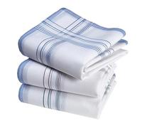 Vivienne and Merlin Mouchoirs Fabric Men Premium 100% Cotton Shaggy - 45cm x 45cm - 3 Pieces - Model V11418
