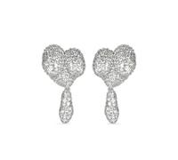 Vivienne Westwood asymmetric heart drop earrings - Silver One Size