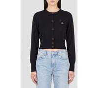 VIVIENNE WESTWOOD Bea Slim Fit Cardigan with Contrast Orb Logo Embroidery - Size: L - female