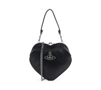 Vivienne Westwood Belle Heart Frame Re-Vegan Grain Shoulder bag, female, black