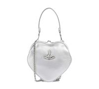 Vivienne Westwood Belle Heart Frame Re-Vegan Grain Shoulder bag, female, silver
