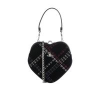 Vivienne Westwood Belle Heart Frame Velvet Check | Handbag | black