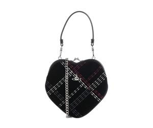 Vivienne Westwood Belle Heart Frame Velvet Check | Handbag | black