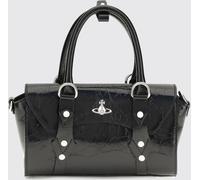 VIVIENNE WESTWOOD Bettina Crackled Leather Mini Handbag with Orb Logo - Size: OS - female