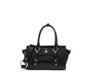 Vivienne Westwood Bettina Embossed Croc Mini | leather Handbag | black