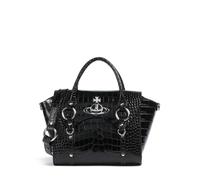 Vivienne Westwood Betty Embossed Croc Medium Handbag, female, black