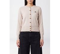 VIVIENNE WESTWOOD Crewneck Merino Wool Cardigan with Embroidered Orb Logo - Size: S - female