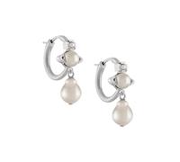 Vivienne Westwood Cybille Orb Drop Hoop Earrings - Silver