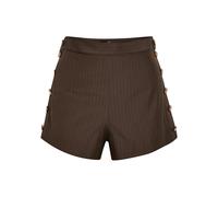 Vivienne Westwood Elle Button Detail Pinstripe Cotton Shorts - Khaki - 40 (UK8 / S)
