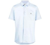 Vivienne Westwood embroidered orb short sleeve shirt - Blue 50