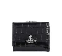 Vivienne Westwood Frame Embossed Croc Small Wallet, female, black