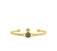 Vivienne Westwood Gold Reina Green CZ Large Bangle - Gold