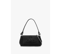 VIVIENNE WESTWOOD Hazel Medium Black Embossed Shoulder Bag Size: One S