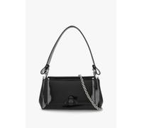 VIVIENNE WESTWOOD Hazel Medium Black Enamel Orb Shoulder Bag Size: One