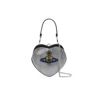 Vivienne Westwood heart-shaped crystal-embellished clutch bag - Silver One Size