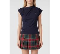 VIVIENNE WESTWOOD Hebo One-Shoulder Cotton Top with Embroidered Orb Logo - Size: L - female