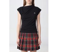 VIVIENNE WESTWOOD Hebo One-Shoulder Cotton Top with Embroidered Orb Logo - Size: XS - female