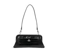 Vivienne Westwood Jane Frame Embossed Croc | leather Shoulder bag | black
