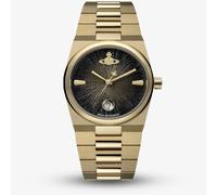 Vivienne Westwood Ladies Hoxton Gold Tone Black Dial Watch VV332MTGD