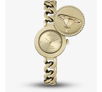 Vivienne Westwood Orb Button Gold Dial & Stainless Steel Link Chain Bracelet Watch