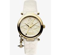Vivienne Westwood Orb II Women's Quartz Watch with White Dial Analogue Display and White Leather Strap VV006WHWH