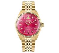 Vivienne Westwood Lady Sydenham Ladies Quartz Watch with Rhod Red Dial & Gold Stainless Steel Bracelet