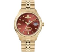 Vivienne Westwood Little Camberwell Red Dial Gold Tone Stainless Steel Bracelet