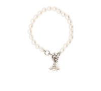 Vivienne Westwood logo-charm pearl bracelet - Neutrals 2