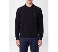 VIVIENNE WESTWOOD Mark Long-Sleeved Wool Knit Polo Shirt with Embroidered Orb Logo - Size: L - male