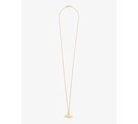 Vivienne Westwood Mens Gold Thin Lines Flat Orb Gold-toned Brass Necklace